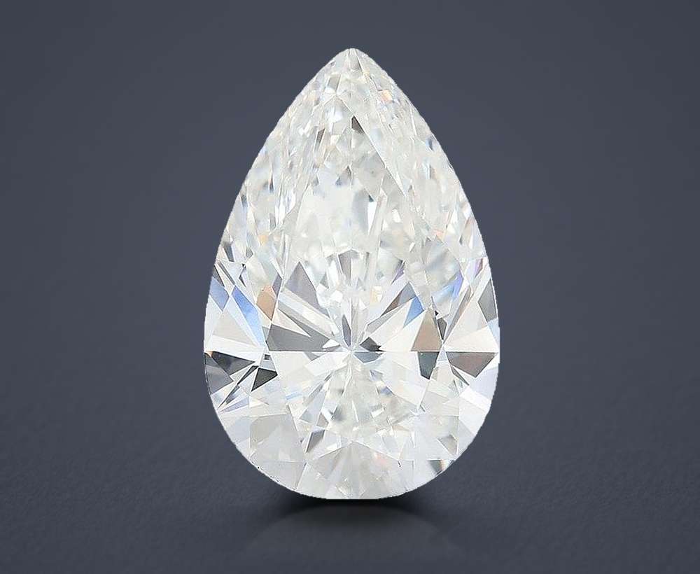 10.08ct F VVS2 Rare Carat Ideal Cut Pear Lab Grown Diamond