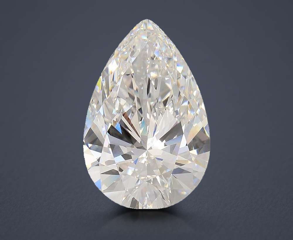 13.12ct F VS1 Rare Carat Ideal Cut Pear Lab Grown Diamond