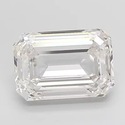 6.03ct G VVS2 Rare Carat Ideal Cut Emerald Lab Grown Diamond