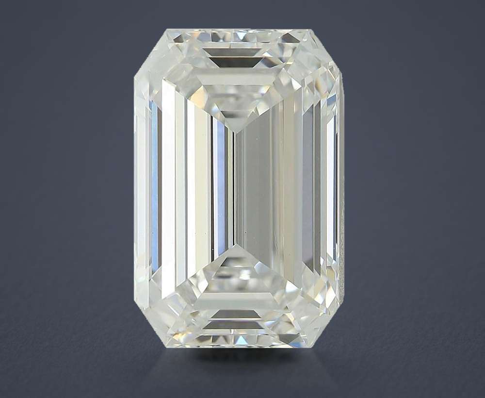 5.14ct F VS1 Rare Carat Ideal Cut Emerald Lab Grown Diamond
