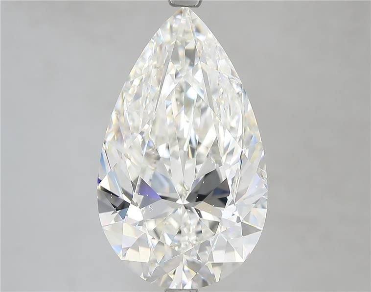 7.02ct I SI1 Rare Carat Ideal Cut Pear Diamond