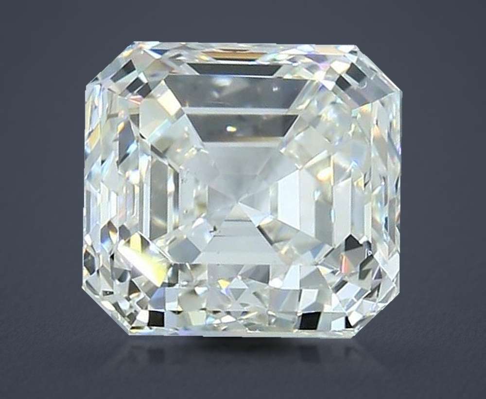 5.01ct J SI1 Very Good Cut Asscher Diamond