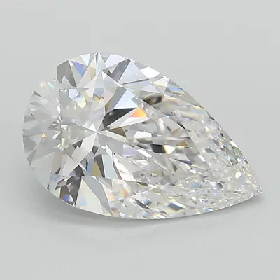 3.09ct E VVS2 Rare Carat Ideal Cut Pear Lab Grown Diamond