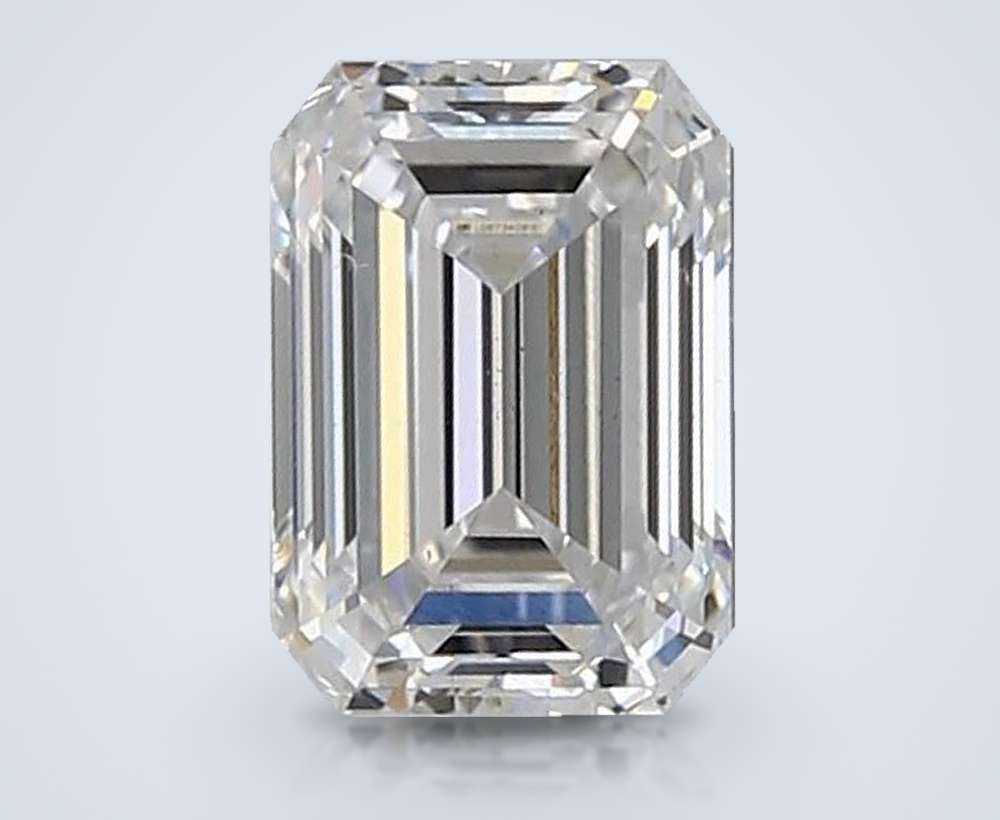 1.52ct D VS2 Rare Carat Ideal Cut Emerald Lab Grown Diamond