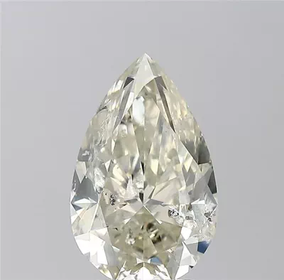 3.01ct K SI2 Rare Carat Ideal Cut Pear Diamond