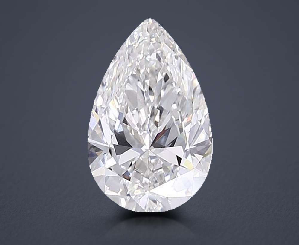4.01ct F VS1 Rare Carat Ideal Cut Pear Lab Grown Diamond