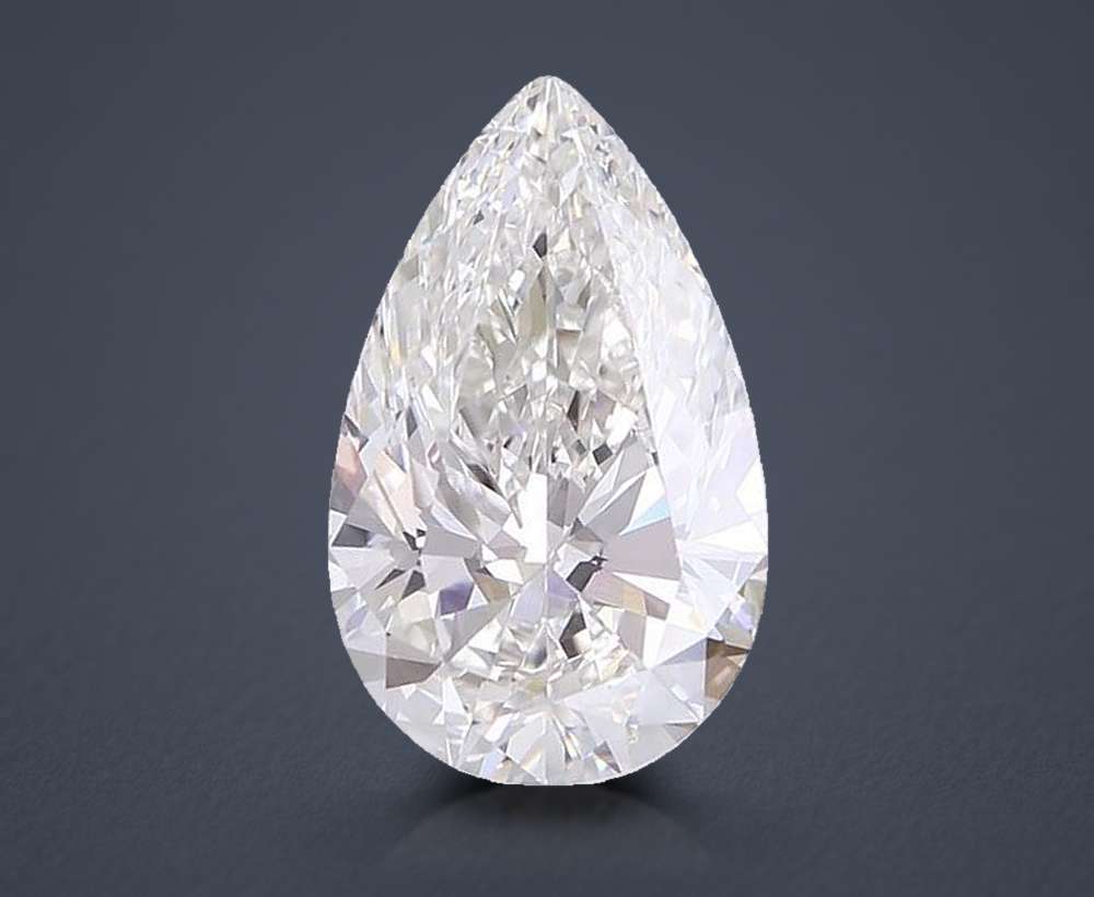 5.04ct G VVS2 Rare Carat Ideal Cut Pear Lab Grown Diamond