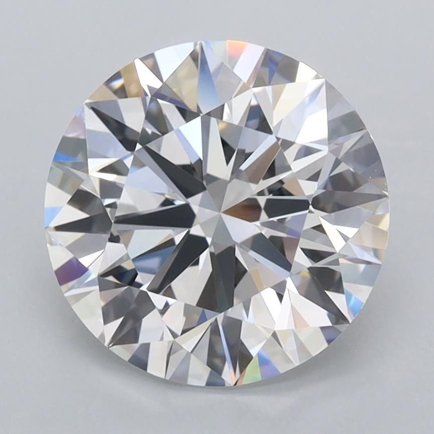 3.01ct D FL Rare Carat Ideal Cut Round Lab Grown Diamond