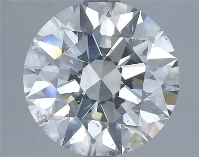 5.02ct I SI2 Rare Carat Ideal Cut Round Diamond