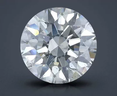 5.02ct I SI2 Rare Carat Ideal Cut Round Diamond