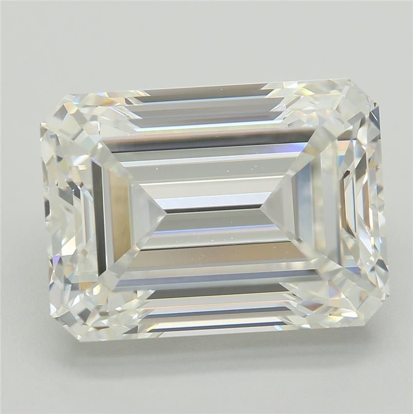 7.34ct F VVS2 Very Good Cut Emerald Lab Grown Diamond