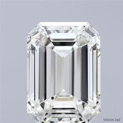 5.51ct K VVS1 Rare Carat Ideal Cut Emerald Diamond