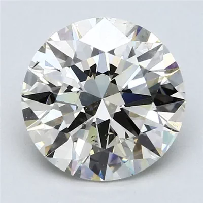 3.70ct K SI2 Rare Carat Ideal Cut Round Diamond