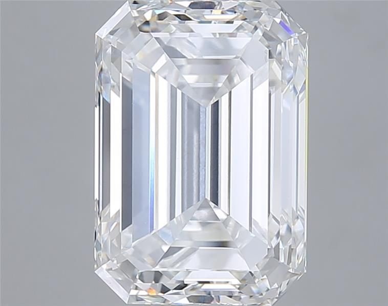 11.09ct F VVS2 Excellent Cut Emerald Lab Grown Diamond