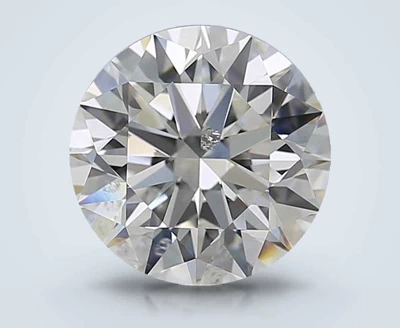 4.03ct H SI2 Rare Carat Ideal Cut Round Diamond