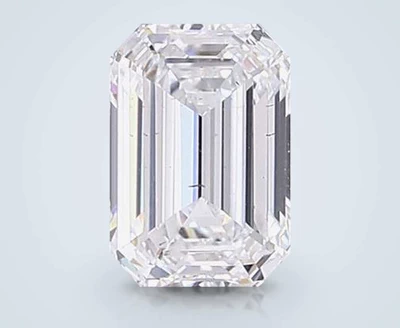 2.01ct D SI1 Rare Carat Ideal Cut Emerald Lab Grown Diamond