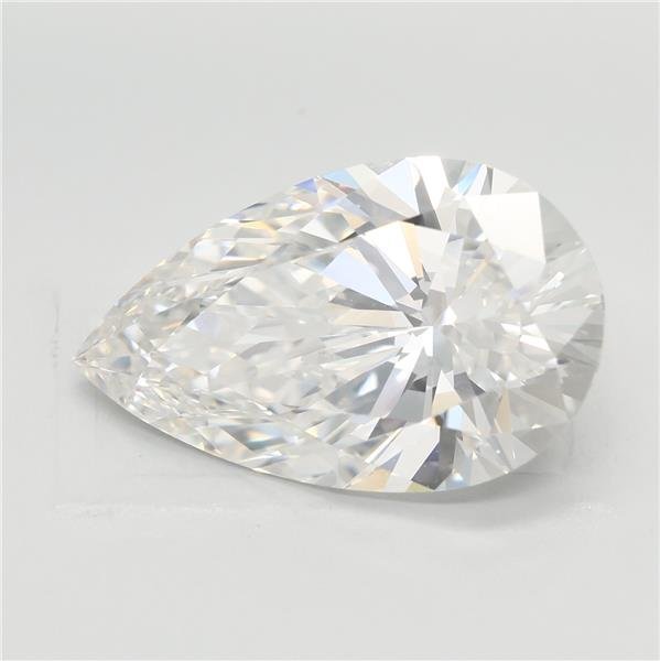 5.03ct F VVS2 Rare Carat Ideal Cut Pear Lab Grown Diamond