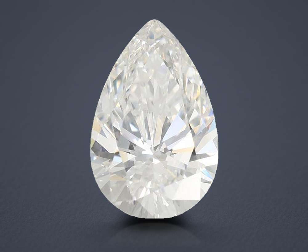 5.03ct F VVS2 Rare Carat Ideal Cut Pear Lab Grown Diamond