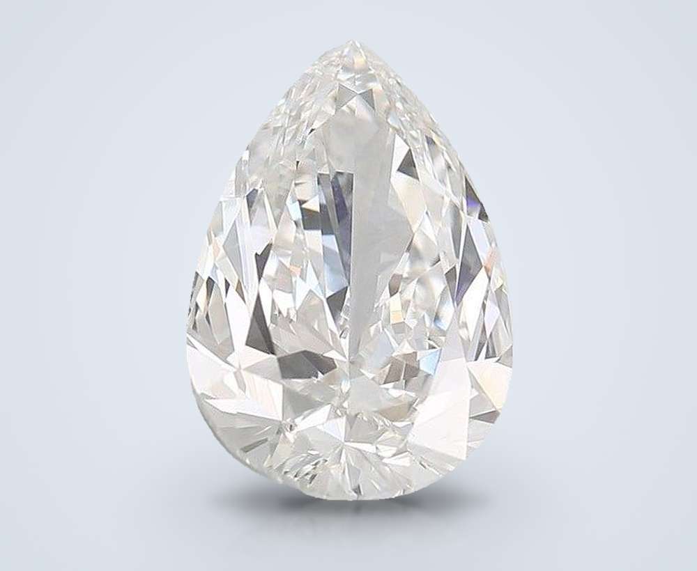 14.51ct F VVS2 Rare Carat Ideal Cut Pear Lab Grown Diamond