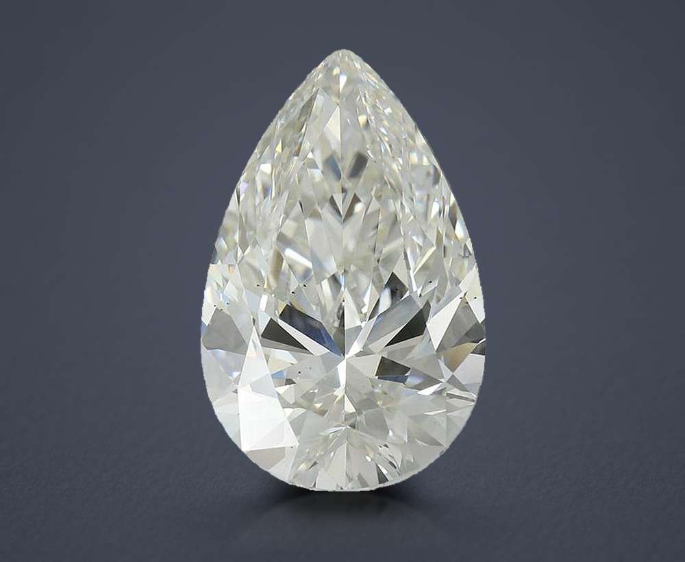 6.11ct J SI1 Rare Carat Ideal Cut Pear Lab Grown Diamond