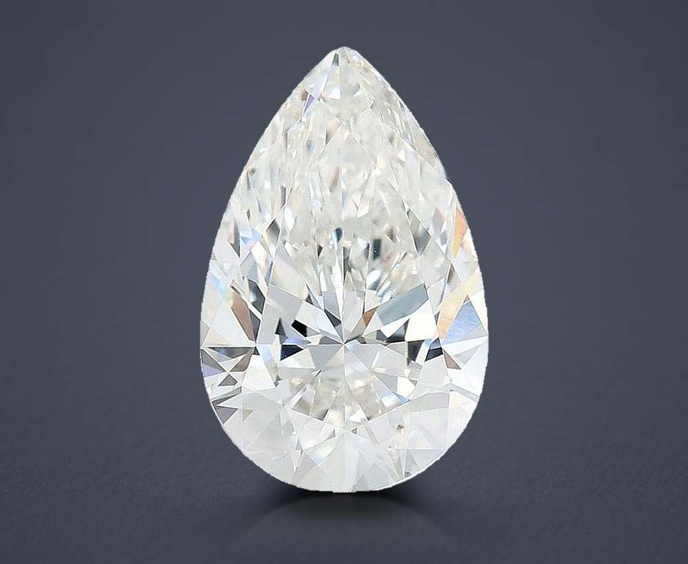 7.03ct F VVS2 Rare Carat Ideal Cut Pear Lab Grown Diamond