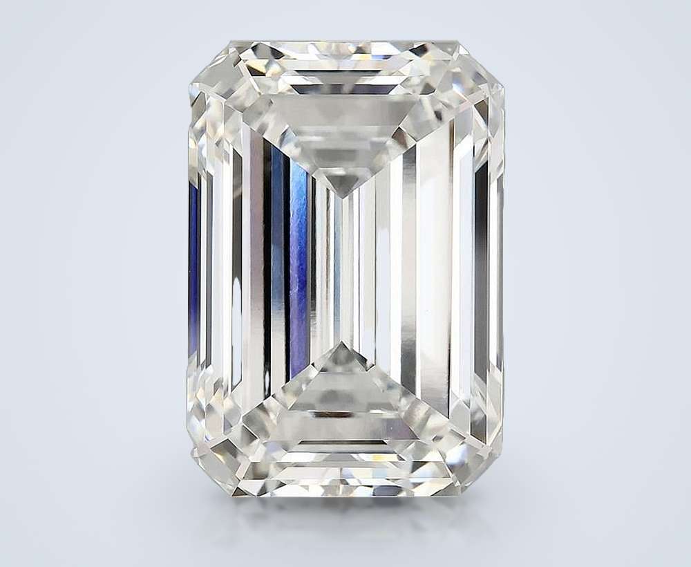 12.58ct F VVS2 Rare Carat Ideal Cut Emerald Lab Grown Diamond