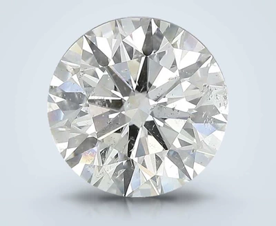 3.71ct K SI2 Rare Carat Ideal Cut Round Diamond