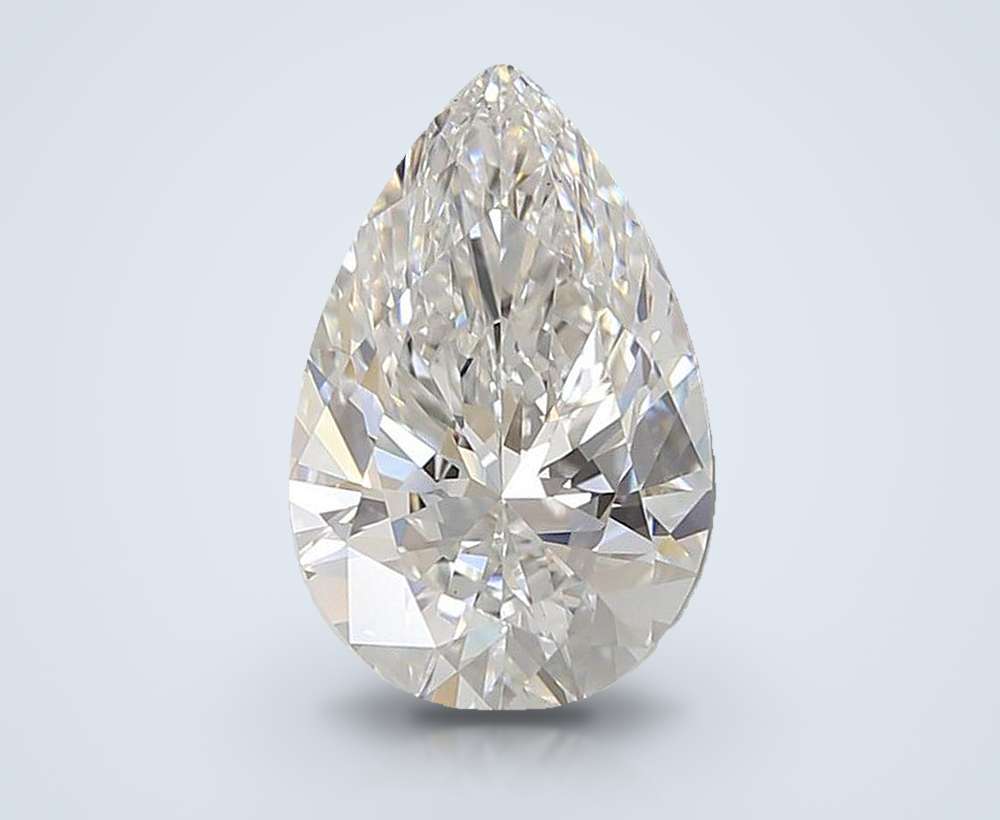 3.08ct E VS1 Rare Carat Ideal Cut Pear Lab Grown Diamond