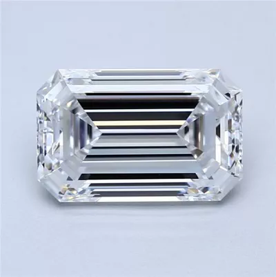 3.02ct D VVS2 Rare Carat Ideal Cut Emerald Diamond