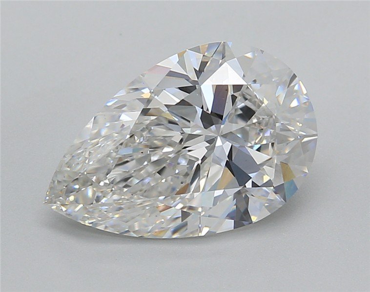 3.03ct E VS1 Rare Carat Ideal Cut Pear Lab Grown Diamond