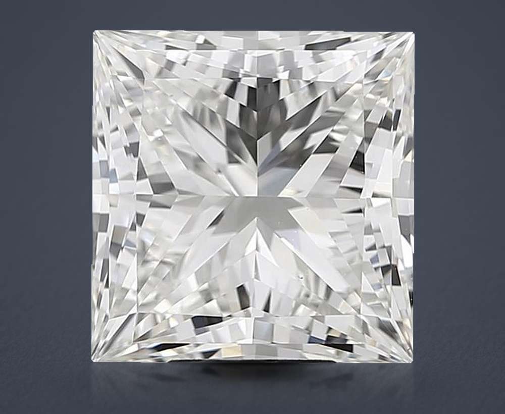6.85ct H VS1 Rare Carat Ideal Cut Princess Lab Grown Diamond