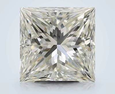 5.01ct K SI1 Rare Carat Ideal Cut Princess Diamond
