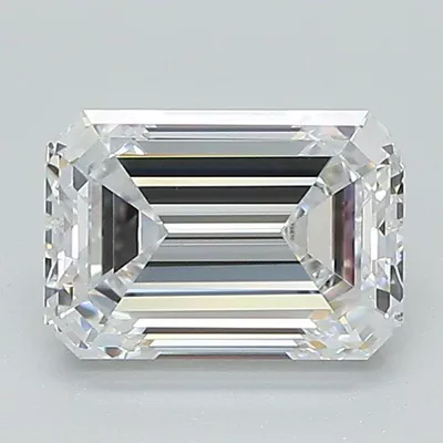 1.52ct E VVS2 Very Good Cut Emerald Lab Grown Diamond