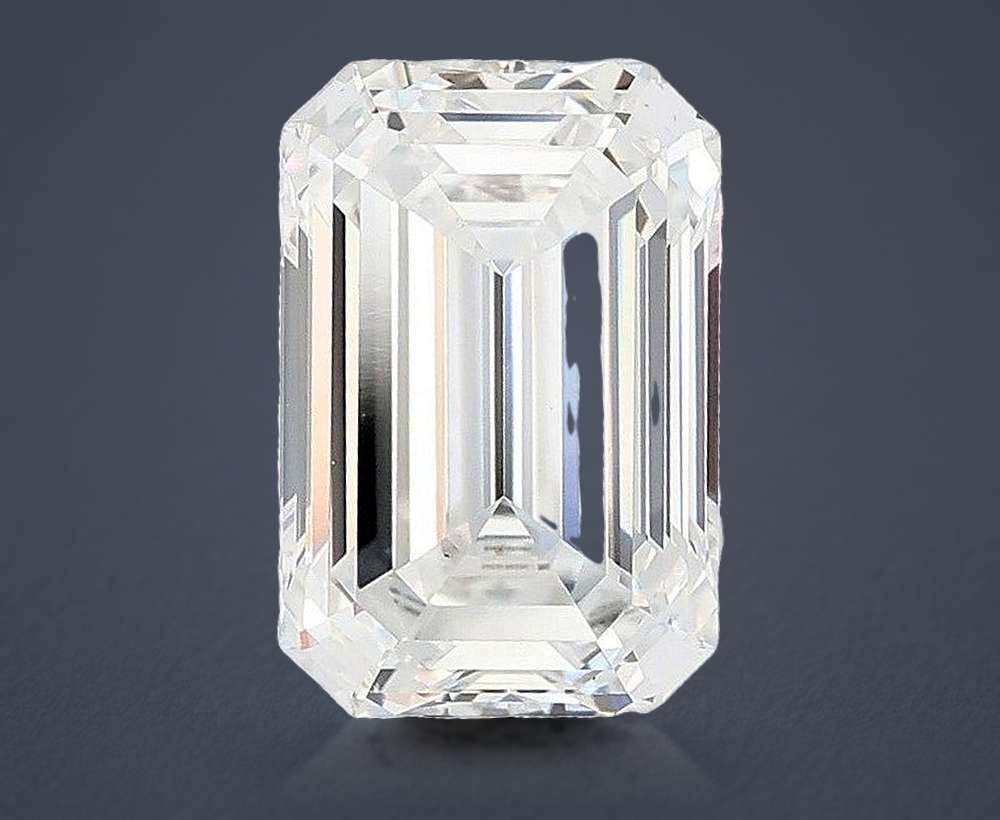 3.08ct E VS1 Rare Carat Ideal Cut Emerald Lab Grown Diamond