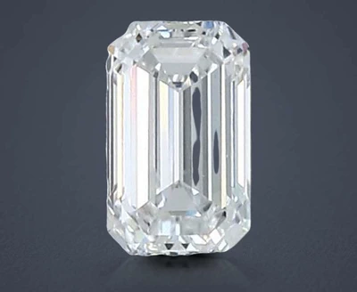 0.76ct F VVS2 Very Good Cut Emerald Diamond
