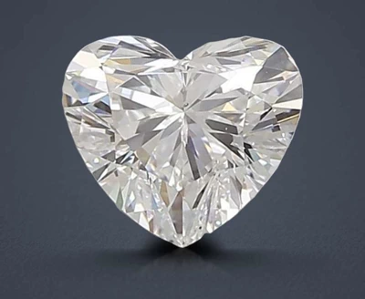 1.38ct D VS2 Rare Carat Ideal Cut Heart Lab Grown Diamond