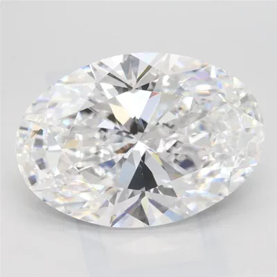 4.55ct F VVS2 Rare Carat Ideal Cut Oval Lab Grown Diamond