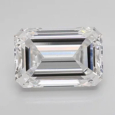 2.52ct D VS2 Rare Carat Ideal Cut Emerald Lab Grown Diamond