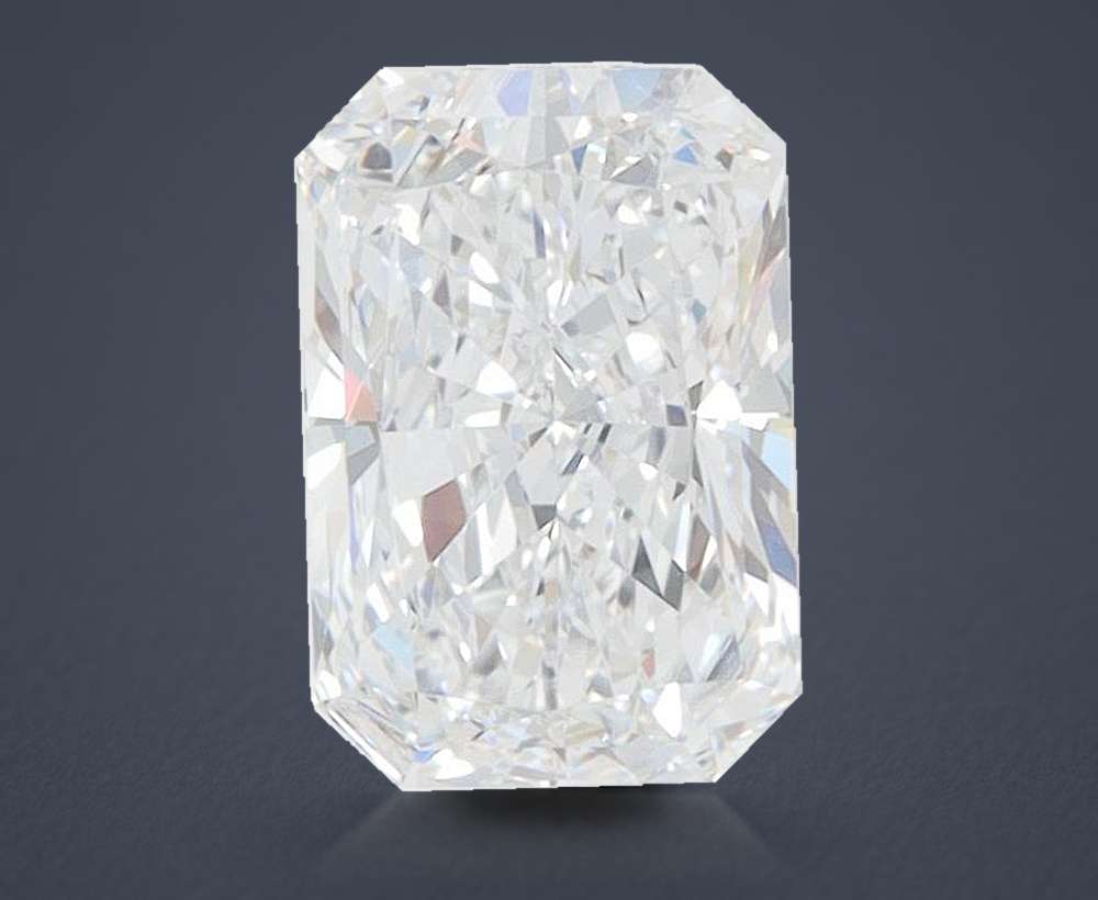 1.37ct D VVS2 Rare Carat Ideal Cut Radiant Lab Grown Diamond