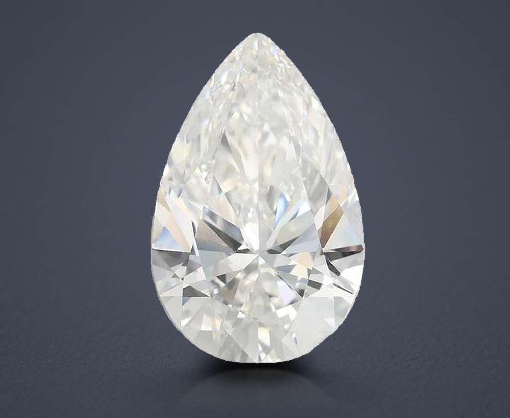 6.07ct F VVS2 Rare Carat Ideal Cut Pear Lab Grown Diamond