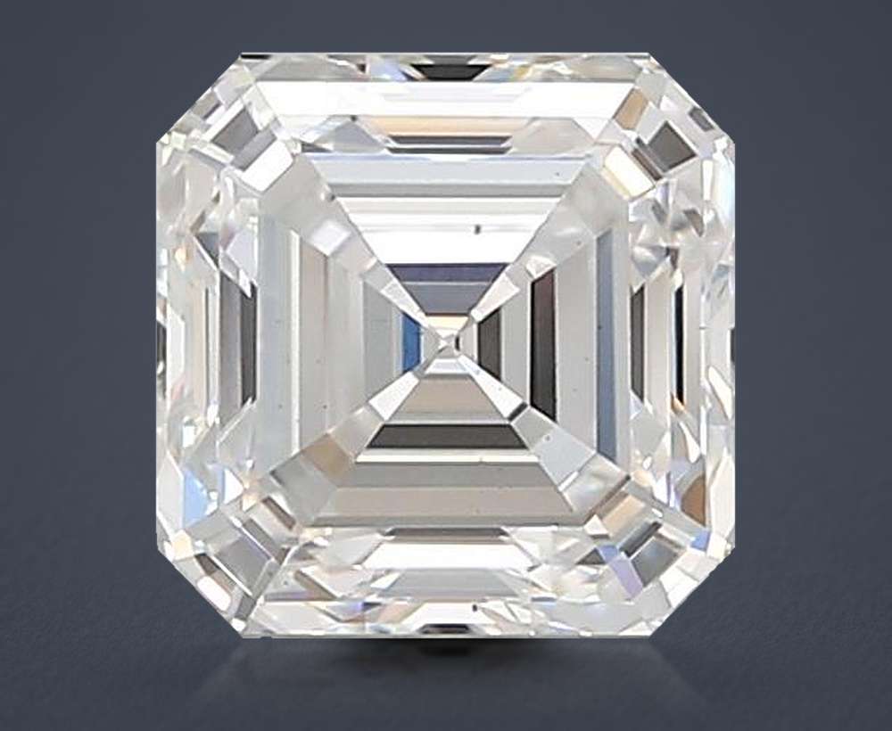 2.49ct D VS2 Rare Carat Ideal Cut Asscher Lab Grown Diamond