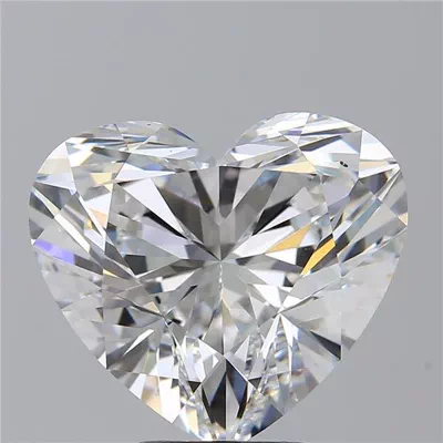 5.04ct D SI1 Rare Carat Ideal Cut Heart Diamond