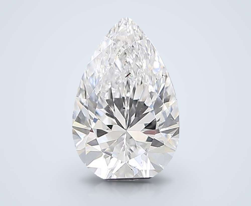 0.90ct D SI1 Rare Carat Ideal Cut Pear Lab Grown Diamond