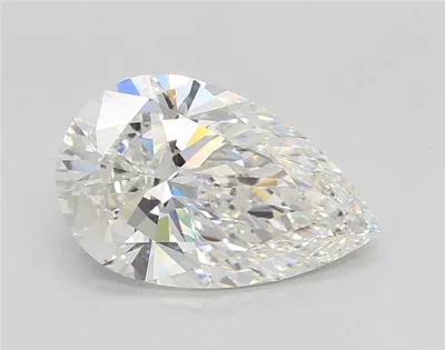 3.04ct F VVS2 Rare Carat Ideal Cut Pear Lab Grown Diamond