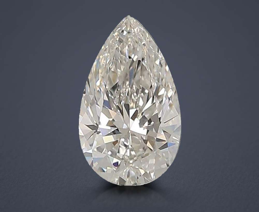 0.98ct F VVS2 Rare Carat Ideal Cut Pear Lab Grown Diamond