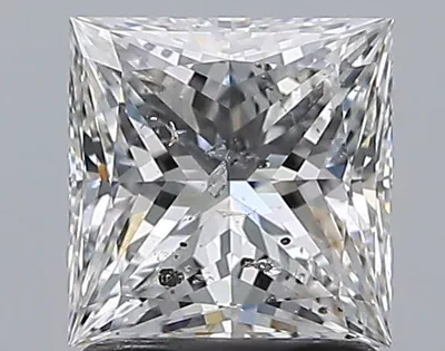 1.51ct E SI2 Rare Carat Ideal Cut Princess Diamond