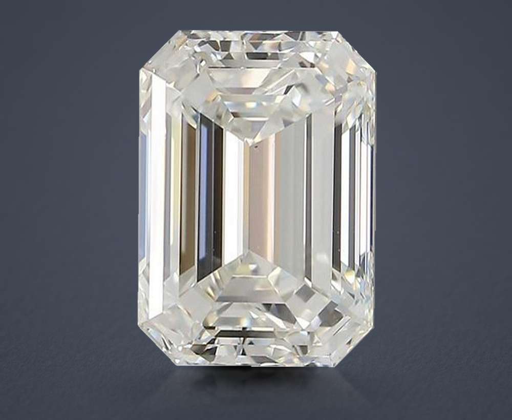 3.80ct H VS1 Rare Carat Ideal Cut Emerald Diamond
