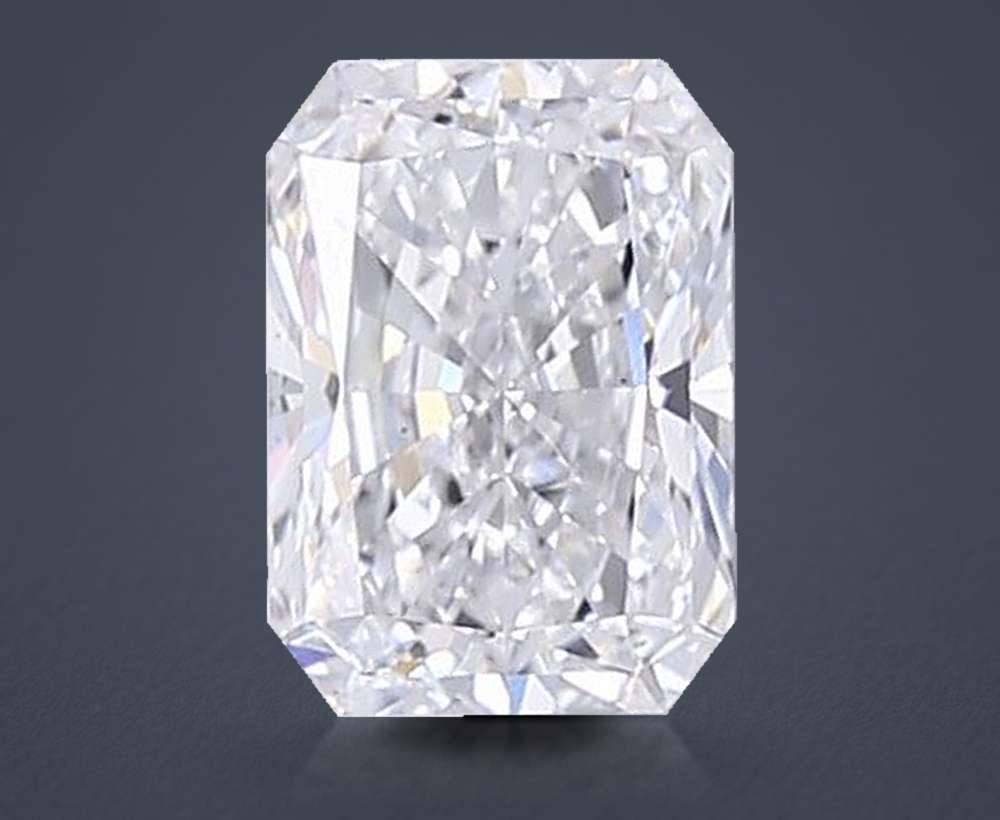 3.06ct D VS2 Rare Carat Ideal Cut Radiant Lab Grown Diamond