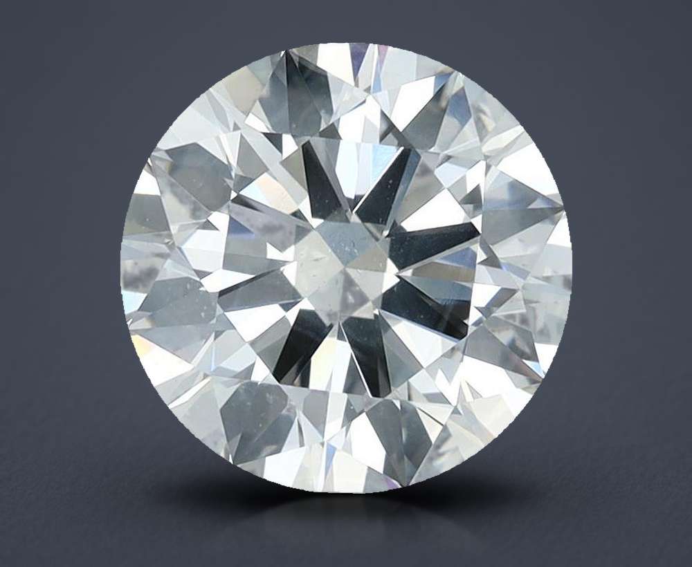 3.04ct J SI2 Rare Carat Ideal Cut Round Diamond