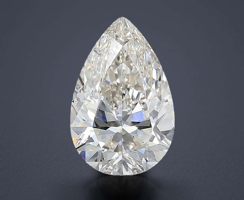 4.01ct J SI2 Rare Carat Ideal Cut Pear Diamond